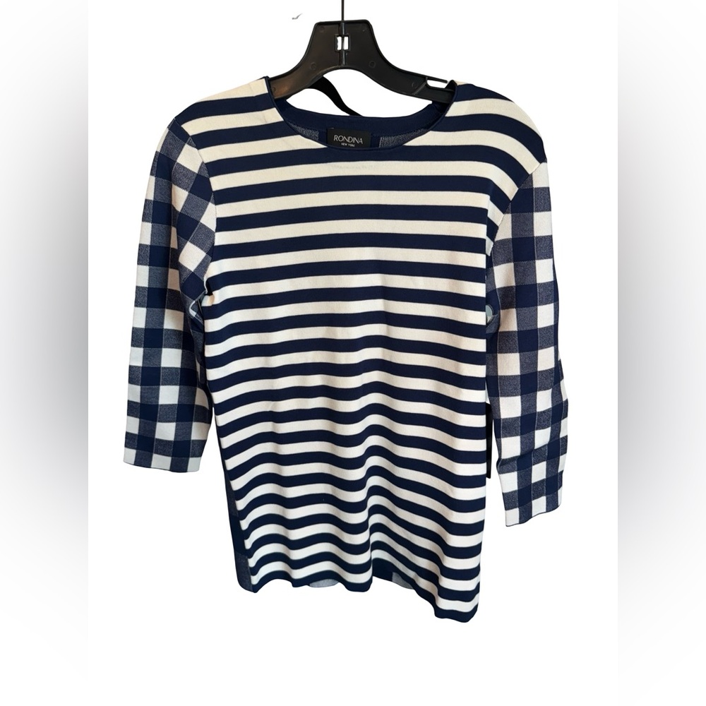 Rondina New York Navy and White Striped Women's Sweaters
